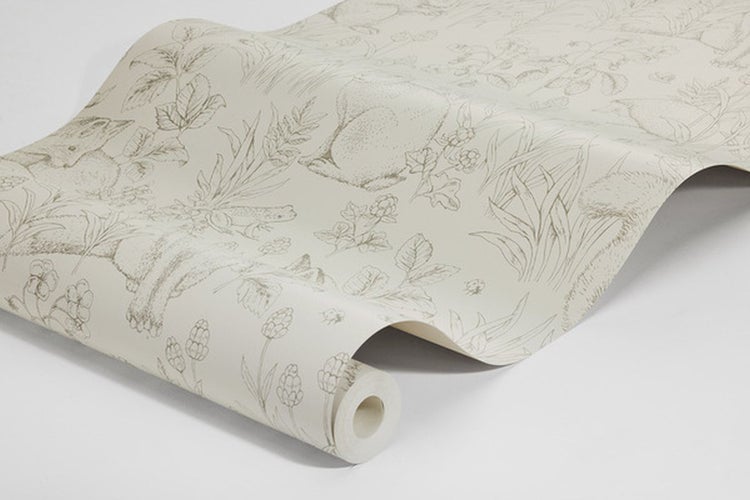 Helles Wohnzimmer mit Ecksofa, Ziegelwand und Holzboden