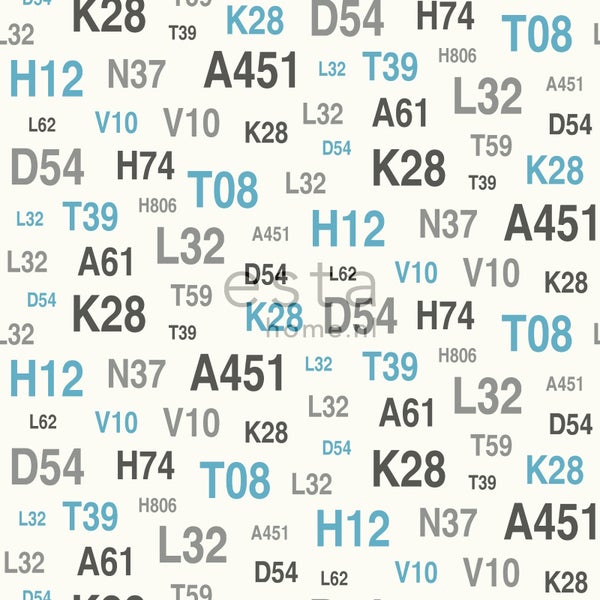 Dekoratives Muster mit Buchstaben und Zahlen