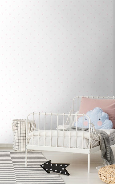 Walls4You Tapete Konfetti Herzen Hellrosa - 53 cm x 10.05 m - 935300