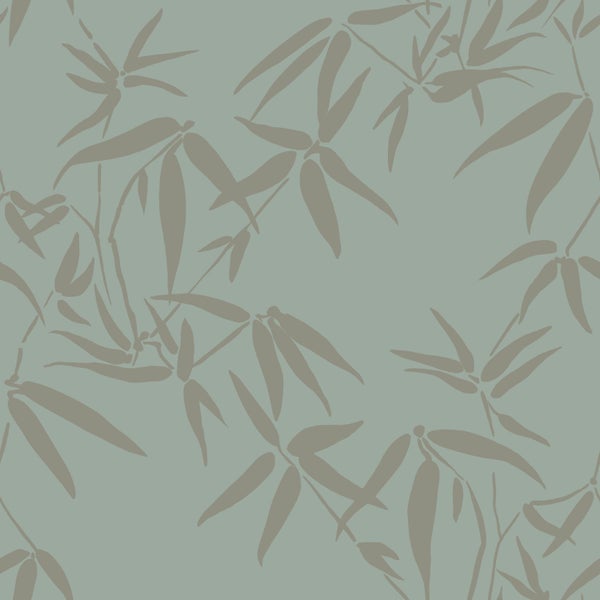 Origin Wallcoverings Tapete Bambusblätter Grün - 53 cm x 10.05 m - 347736