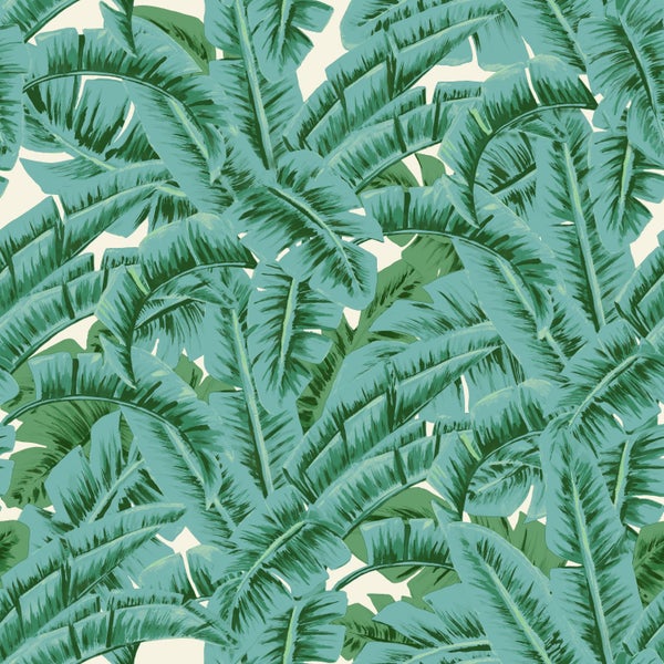 Origin Wallcoverings Tapete Palmblätter Grün - 53 cm x 10.05 m - 347437