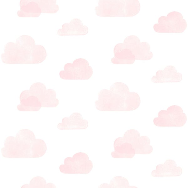 Walls4You Tapete kleine Wolken Hellrosa - 53 cm x 10,05 m - 935302