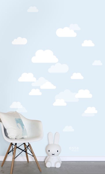ESTAhome Fototapete kleine Wolken Hellblau - 200 x 279 cm - 158842