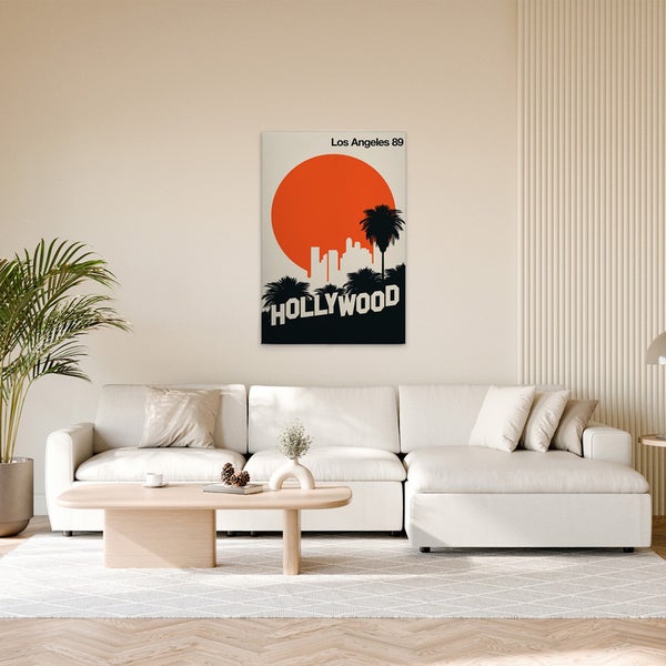 Poster mit Hollywood-Motiv im Wohnzimmer