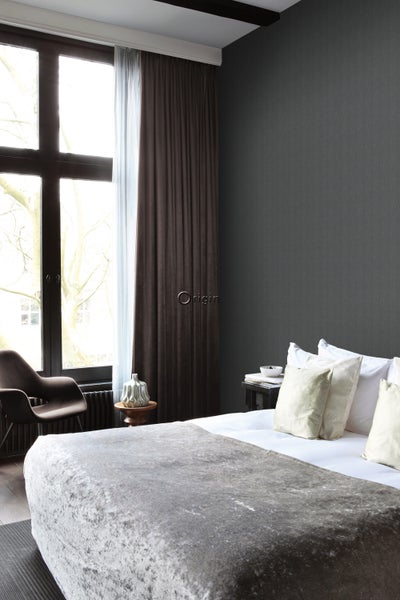 Origin Wallcoverings Tapete Fischgrätmuster Graublau - 0,53 x 10,05 m - 347661
