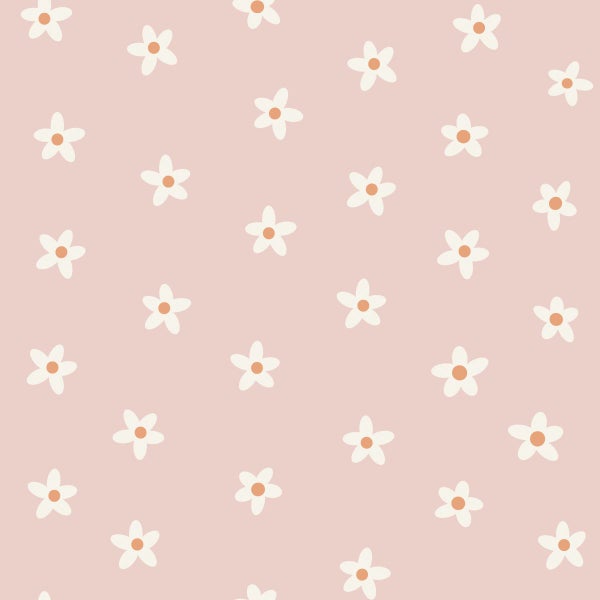 ESTAhome Tapete Gänseblümchen Rosa - 53 cm x 10.05 m - 131113