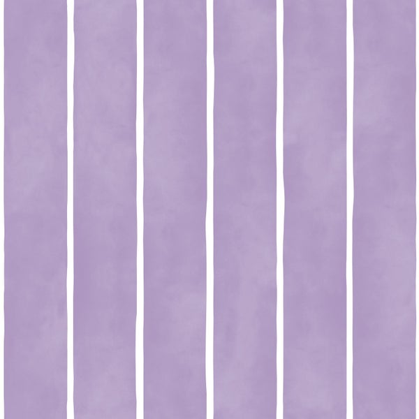 ESTAhome Tapete Streifenmuster Violett und Weiß - 50 x 900 cm - 131310
