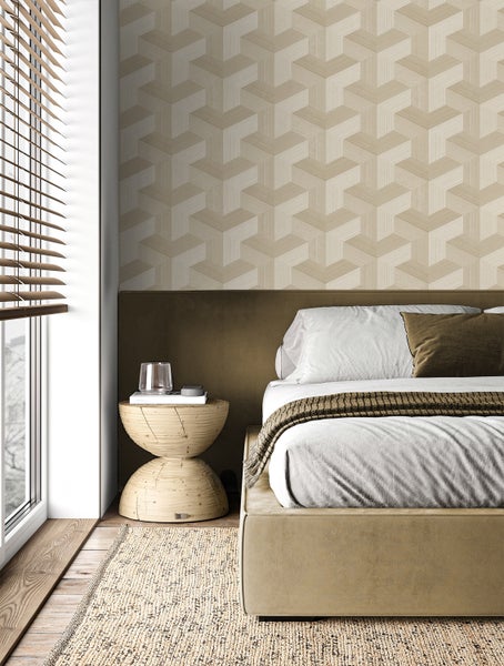 Origin Wallcoverings Tapete 3D-Muster Beige - 53 cm x 10.05 m - 347949
