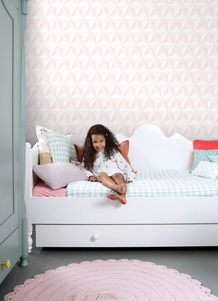 ESTAhome Tapete 3D-Muster Hellrosa - 53 cm x 10.05 m - 138911