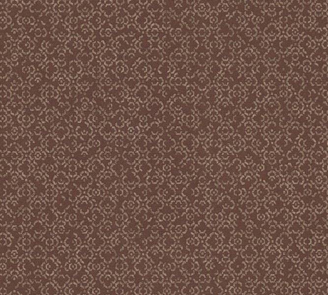 Innenraum mit Wandtapete, Bank und Esstisch