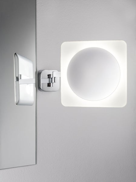 LED Kosmetikspiegel Bela Mit Leuchtmittel IP44 3000K 260lm 230V 5,7W Chrom, Weiß, Spiegel