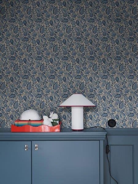 Borastapeter Tapete Blumen Graublau - 53 cm x 10.05 m - 660573