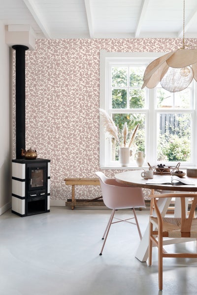 ESTAhome Tapete Blumenmuster Lila - 50 x 900 cm - 131522