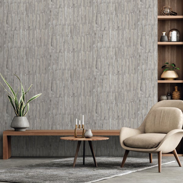 Sanders und Sanders Tapete Holzoptik Dunkelgrau - 53 cm x 10 m - 640067