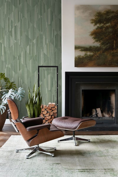 Origin Wallcoverings Fototapete 3D Holzoptik Graugrün - 1,5 x 2,79 m - 357298