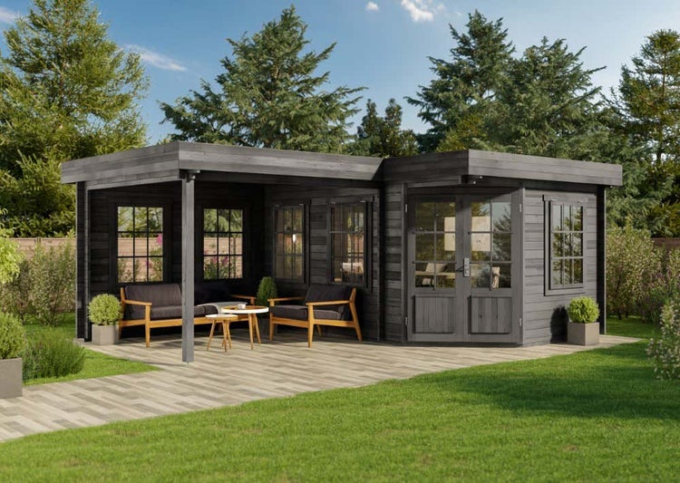 DACHPROTECT EPDM Dachfolie Set inklusive Flächenkleber BlueTek im Kanister und einer Farbwalze für die Dachabdichtung.