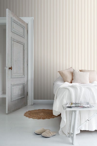 Borastapeter Tapete Streifen Beige - 53 cm x 10.05 m - 662657