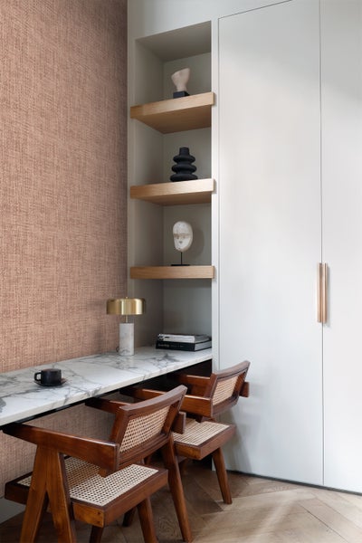 Origin Wallcoverings Tapete Leinen-Optik Terrakottarosa - 50 x 900 cm - 348054