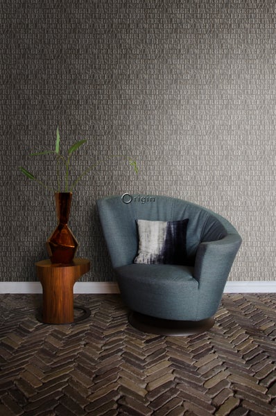 Origin Wallcoverings Tapete alte eiserne Druckbuchstaben Rostbraun - 53 cm x 10.05 m - 347592