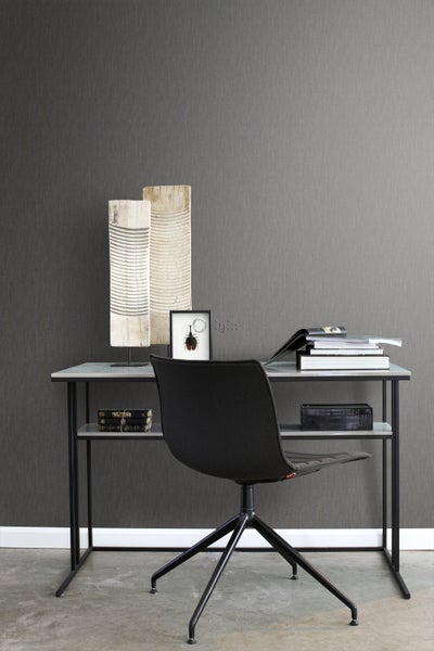Origin Wallcoverings Tapete 3D Grasmuster Leinen-Optik Dunkelbraun - 53 cm x 10.05 m - 347360