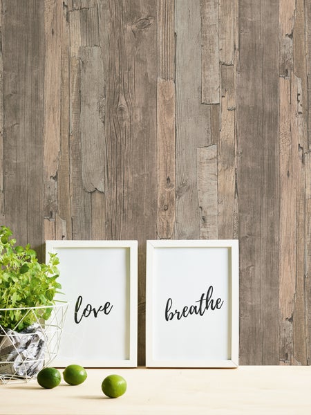 Tapete mit Holzplankenmuster