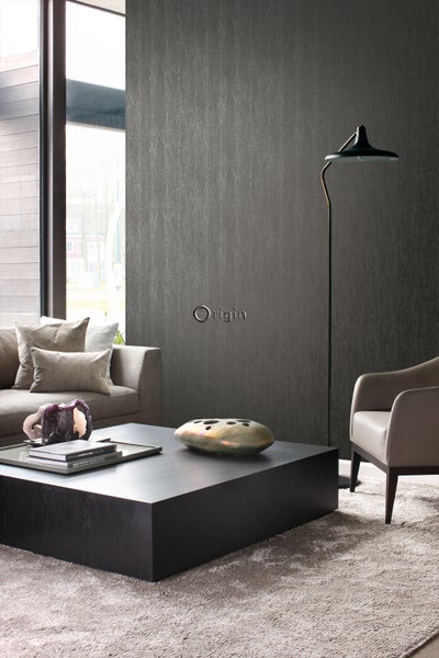 Origin Wallcoverings Tapete Holz-Optik Dunkelgrau - 53 cm x 10.05 m - 347559