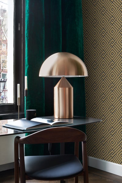 Origin Wallcoverings Tapete 3D grafisches Motiv Gold und Schwarz - 50 x 900 cm - 347979