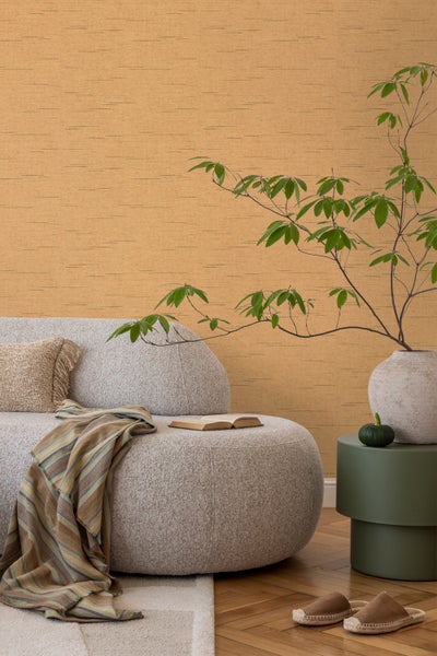 Sanders und Sanders Tapete Gewebeoptik Orange - 53 cm x 10 m - 640540