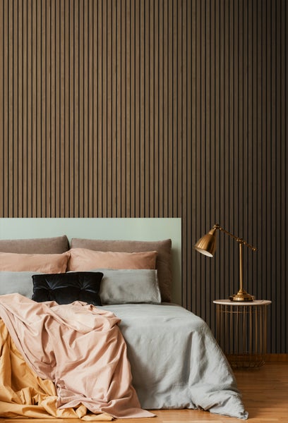 Sanders und Sanders Tapete 3D Holzpaneele Braun - 50 x 900 cm - 935279