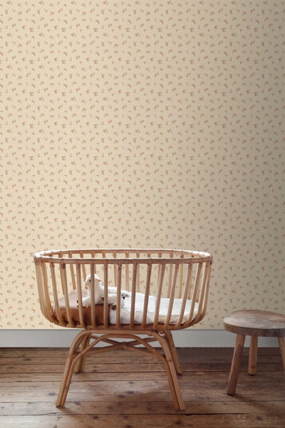 ESTAhome Tapete Blumenmuster Beige - 53 cm x 10.05 m - 139834
