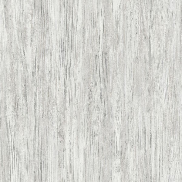 Origin Wallcoverings Tapete Holzoptik Elfenbeinweiß - 53 cm x 10.05 m - 347414