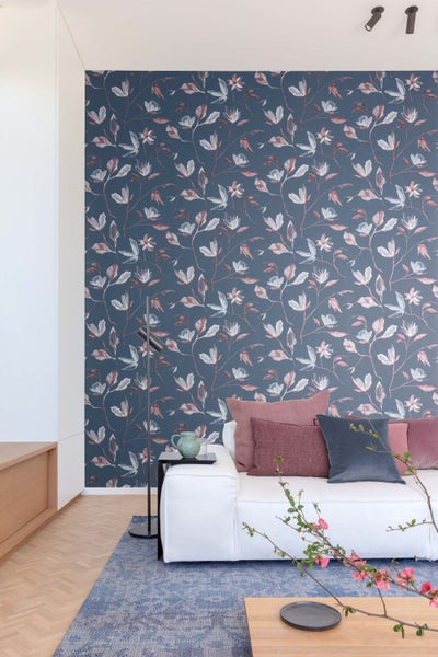 Masureel Tapete Blumen Blau - 53 cm x 10.05 m - 632090