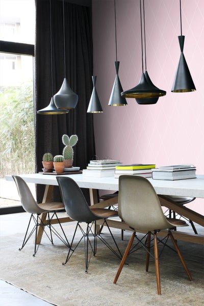 Origin Wallcoverings Tapete Karomuster Rosa - 53 cm x 10.05 m - 345722