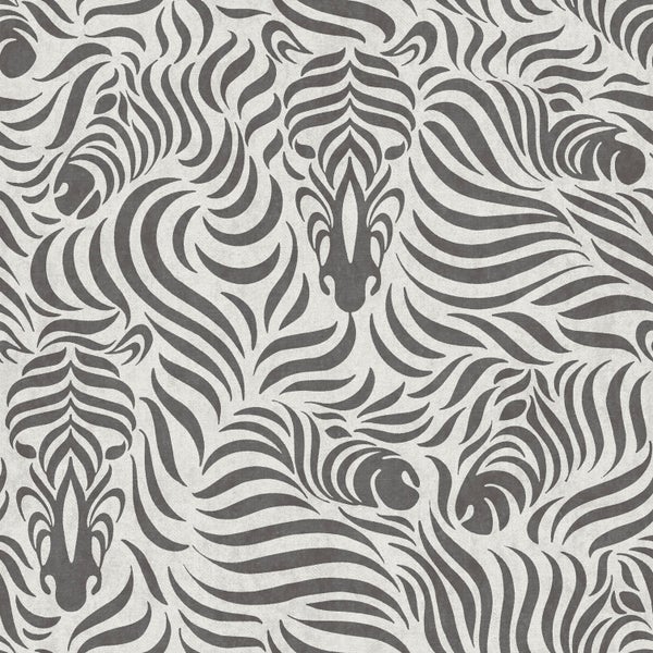Sanders und Sanders Tapete Zebras Schwarz und Weiß - 53 cm x 10 m - 640519
