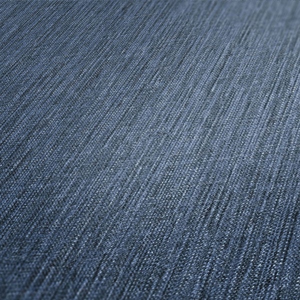 Detailaufnahme einer Tapete mit Jeansstoff-Optik