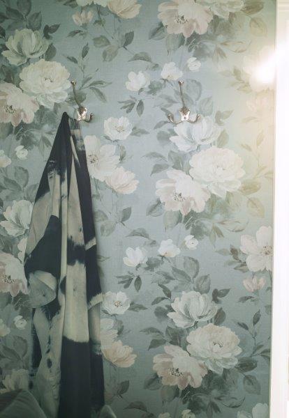 Borastapeter Tapete Blumen Blau - 53 cm x 10.05 m - 660428
