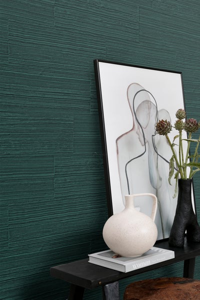 Origin Wallcoverings Tapete Steinoptik Smaragdgrün - 53 cm x 10,05 m - 347578