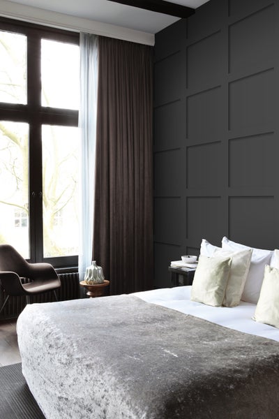 Origin Wallcoverings Tapete Holzwandverkleidung Antrazitgrau - 50 x 900 cm - 347957