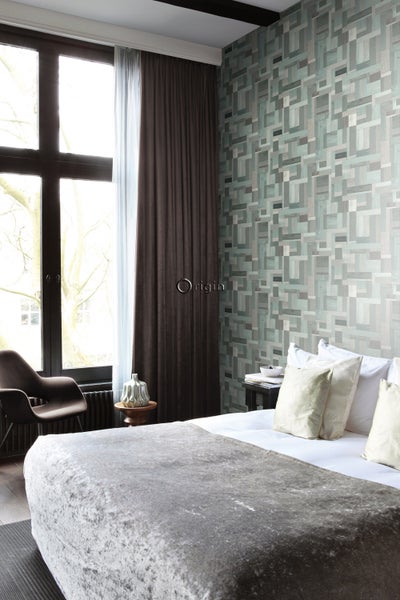 Origin Wallcoverings Tapete Altholz-Motiv Graugrün - 53 cm x 10.05 m - 337225