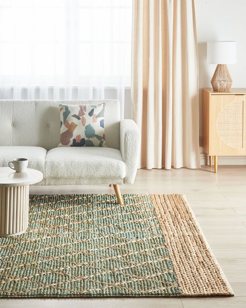 Teppich TELLIKAYA Grün 200 x 300 cm Jute