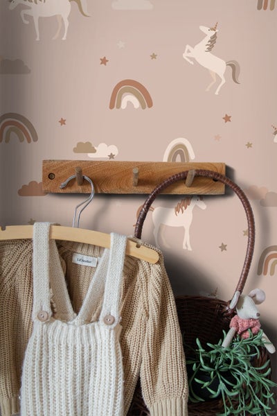 Tapetenrolle mit Baum-, Frucht- und Blütenmuster