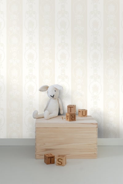 Origin Wallcoverings Tapete Ornamente Silber und Weiß - 53 cm x 10.05 m - 346829