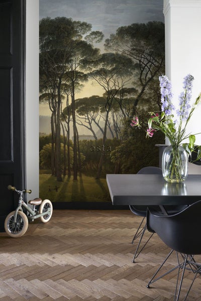 ESTAhome Fototapete italienische Landschaft Dunkelgrün - 3,72 x 2,79 m - 158891