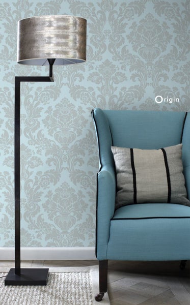 Origin Wallcoverings Tapete Ornamente Eisblau - 53 cm x 10.05 m - 346237
