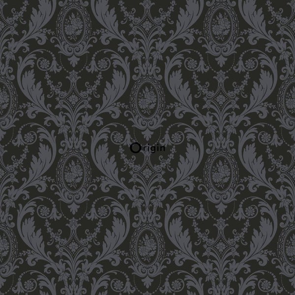 Origin Wallcoverings Tapete Ornamente Schwarz - 53 cm x 10.05 m - 346218