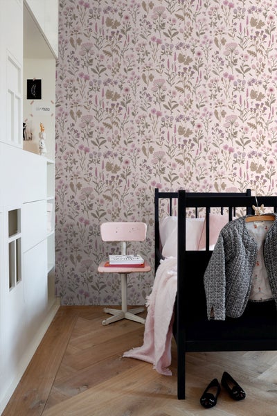 Sanders und Sanders Tapete Feldblumen Violett - 50 x 900 cm - 935377