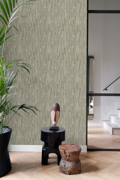 Origin Wallcoverings Tapete 3D Holzoptik Taupe - 50 x 900 cm - 347867