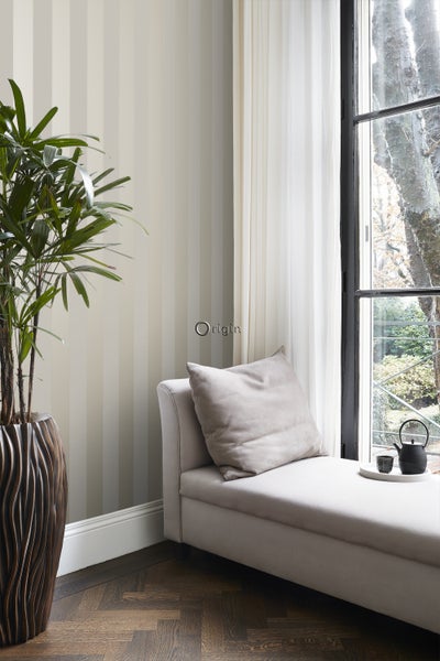 Origin Wallcoverings Tapete Streifen Taupe - 53 cm x 10,05 m - 326111