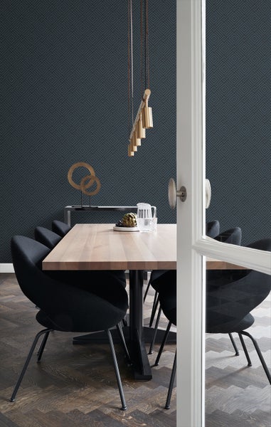 Origin Wallcoverings Tapete 3D grafisches Motiv Dunkelblau - 50 x 900 cm - 347982