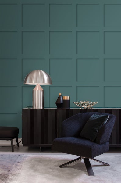 Origin Wallcoverings Tapete Holzwandverkleidung Petrolblau - 50 x 900 cm - 347956